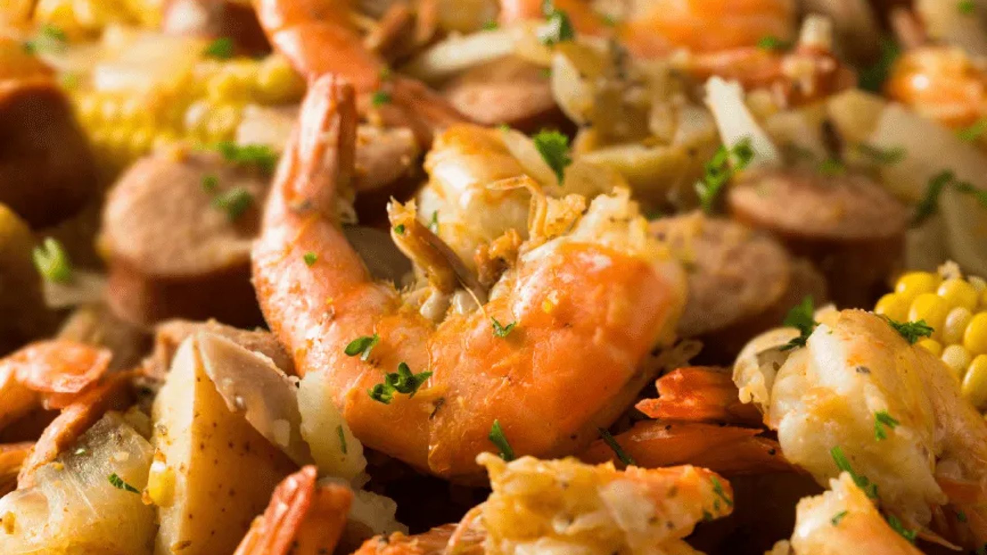 Boiled shrimp, fried fish, and wings